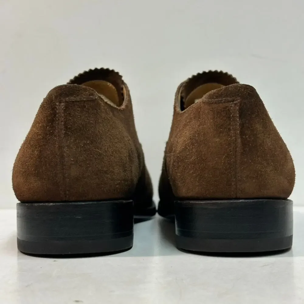 NEW HEELS Morjas The Oxford Snuff Suede Cap Toe Handmade in Spain EUC US 11.5